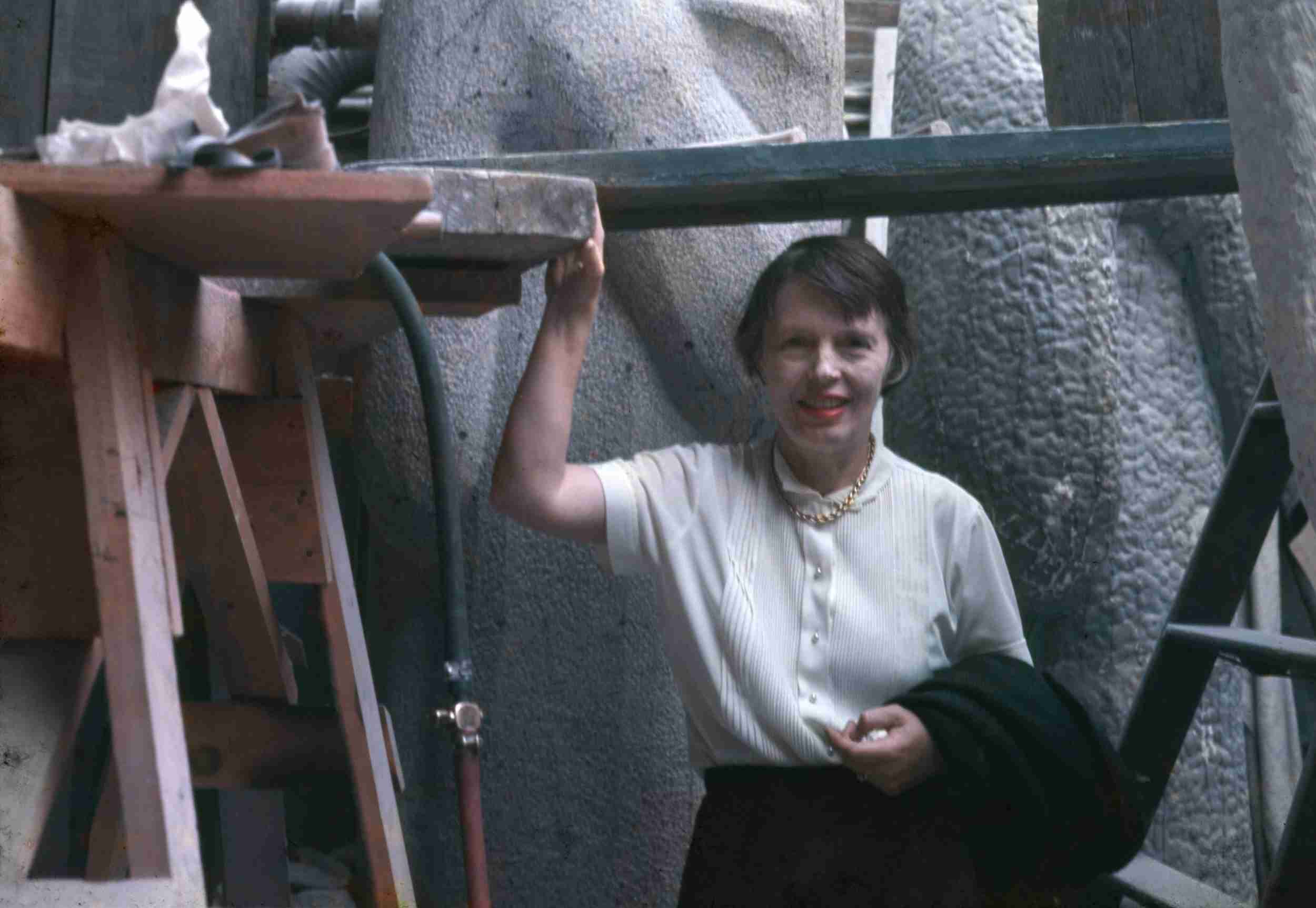 Ann Norton in Artist Studio Original from Ektachrome Ann Norton